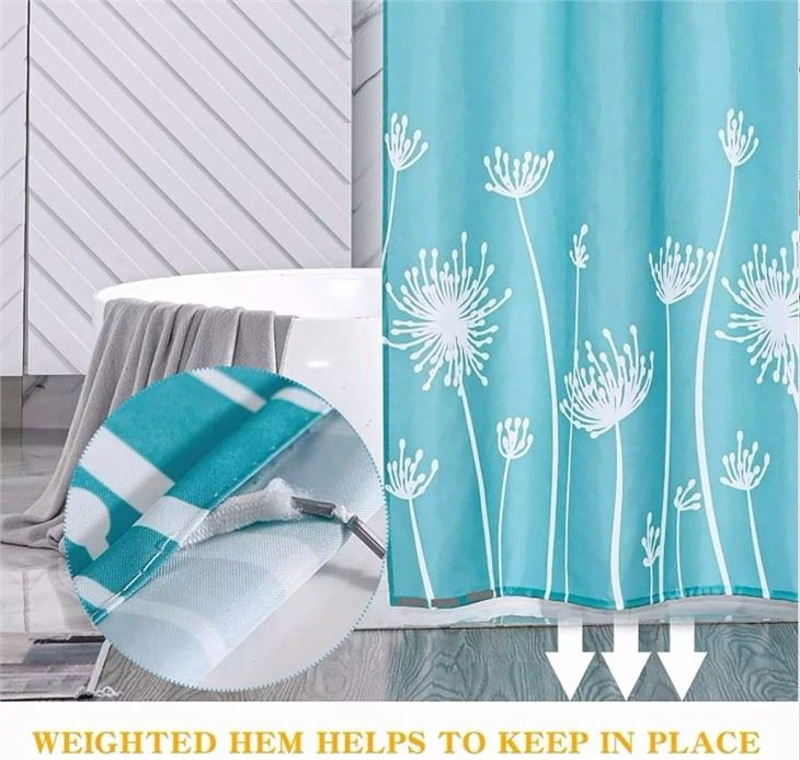 Blue Pattern Shower Curtain
