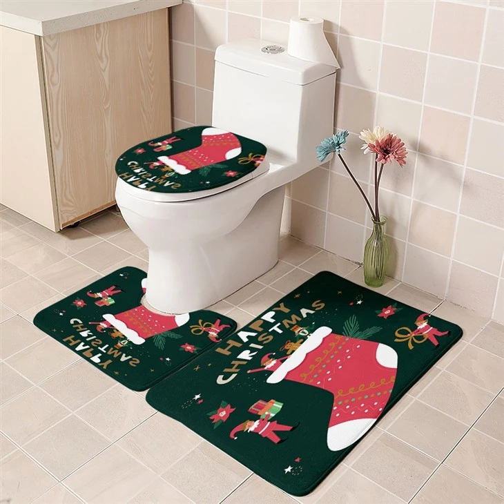 Special Original Christmas Series Modern Simple Polyester Waterproof Mildew Proof Shower Curtain