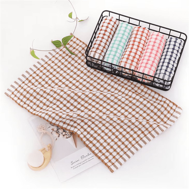Cotton Checkered Super Absorption Hand Towel