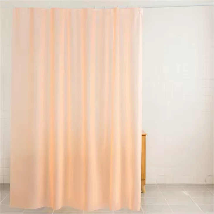 PEVA Bathroom Shower Curtain Waterproof With Magnet Pure Plain Color Shower Curtain Liner